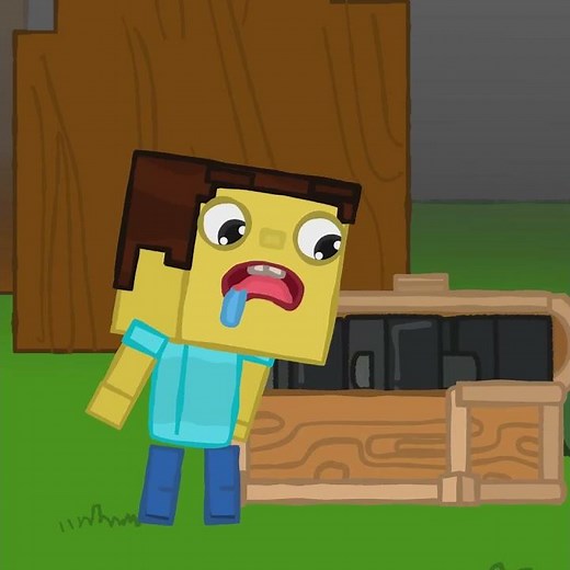 MUSCLE STEVE #99nightintheforest #minecraft #animation