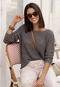 Olive Loose Knit Sweater X36059