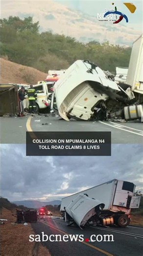 Collision on Mpumalanga N4 toll road kills 8 #sabcnews #traffic