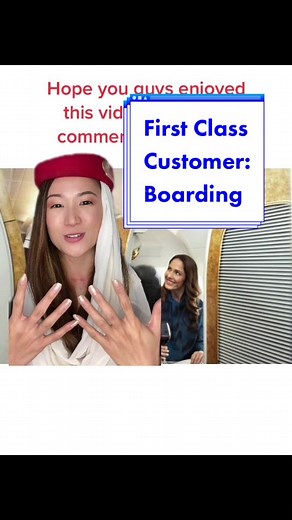 Luxury First Class Experience with Cabin Crew for your Flight