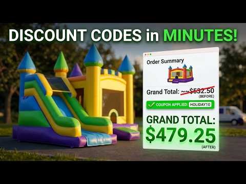 Party Rental Owners: Setup Discount Codes on Your RentalSetup Website in Minutes