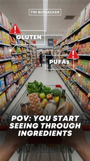 If you could see through the ingredients, you’d never eat it the same way again. Most supermarket “food” isn’t food. It’s chemistry with a barcode. The real ingredient list isn’t on the label - it’s in the process: Bleached. Deodorised. Stabilised. Engineered for profit, not biology. That’s the game: Cheap to make. Built to last months. Designed to keep you craving more. The fix is simple… and it works: Eat real food. Read labels like a detective. Avoid anything made in a factory, not a farm. Yo