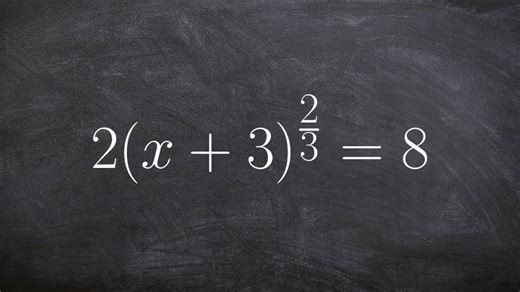Solving a radical equation using rational powers with two solutions