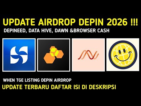 Airdrop gratis 2026 !!! Update pembaruan Airdrop Depin & Jadwal TGE Airdropnya