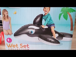 フロート　シャチフロート　インテックスフロートホエールライドオンサイズ：193×１１９ｃｍ品番：#5856１ＮＰ