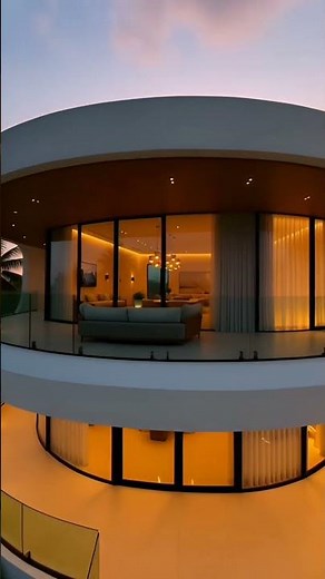 Amazing 2 storey building with glass balcony and concrete slabs