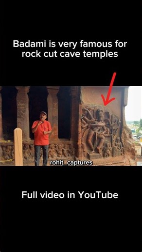 Badami rock cut cave temple 😱😱😱 #travel #history #ancient #hampitemple4k