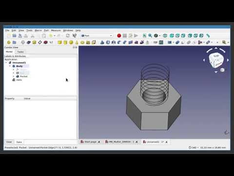 M6 Mutter in FreeCAD 0.19 / PartDesign