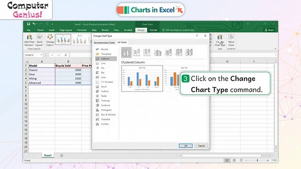 Charts in Excel |𝐂𝐡 03 |Computer Genius |𝐂𝐥𝐚𝐬𝐬 6