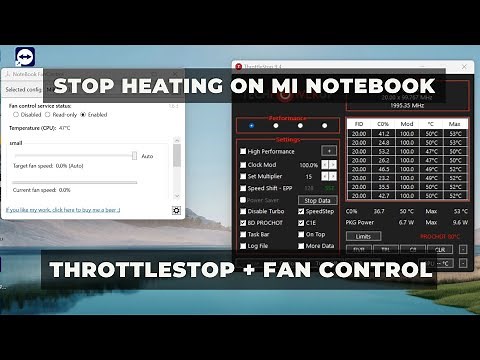 Stop Heating and Throttling on Xiaomi Mi Notebook Air 13.3 (Throttlestop and Fan control)