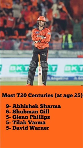 “25 Saal, 9 Centuries! 🔥 Abhishek Sharma Ban Rahe Hain T20 Ka Next Superstar?”#ipl2026 #shorts #ipl