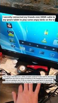 secretly used the mini HDMI cable of my friends pc to connect my qware tablet to the tv