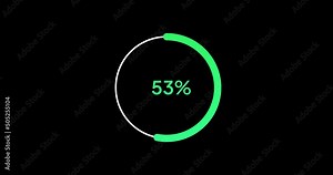 53% circle percentage diagrams modern animation design