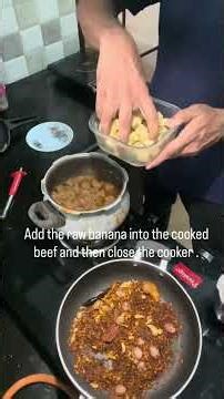 Beef and raw banana recipe