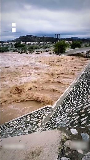 Heavy rain and flash flooding hits Oman | AJ #shorts
