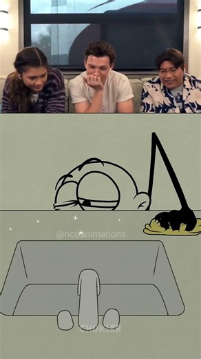 Tom Holland Reacts to Viral Animations - Funny Reactions Ep 19 #tomholland #reaction #funnyshorts