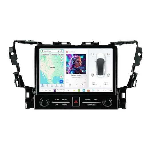 DUDUAUTO 11.5inch Android Carplay Car Multimedia player GPS Navi For Toyota ALPHARD 30 2015-2019