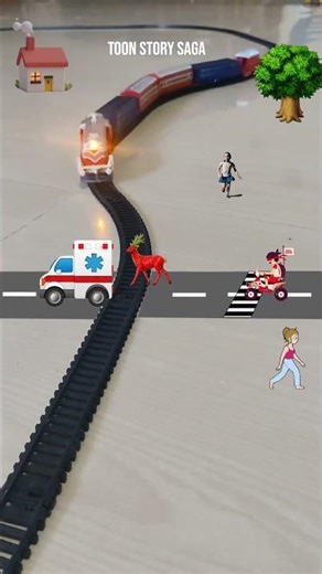 Texas Railway Crossing 🚸 | Bus Crossing 🚌 | Red Reindeer🦌 Ambulance 🚑 | Texas Train