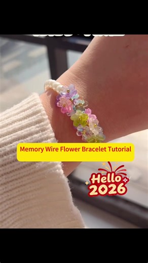 Memory Wire Flower Bracelet Tutorial You Can Make
