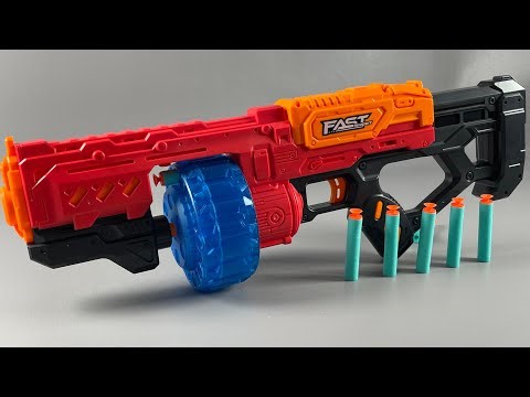RED FAST SHOOT UNBOXING! 🔥 ASMR No-Talking SMG Build (5:46) | Kids Gel Blaster