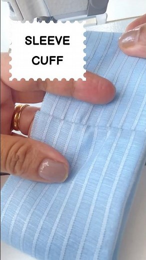 A simple fold and stitch that creates a sleeve cuff