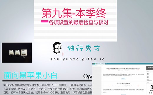 面向小白的OpenCore(OC)引导黑苹果快速无脑配置第九集（终）