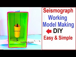 seismograph working model making using waste materials | earthquake measurement | DIY | howtofunda