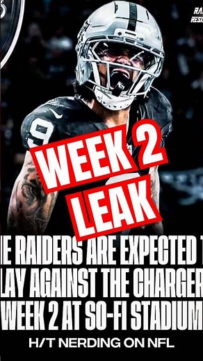 #Raiders PLAY #Chargers week 2 at SOFI