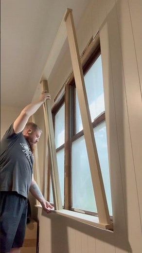 Installing a one piece window casing #carpentry #construction #build