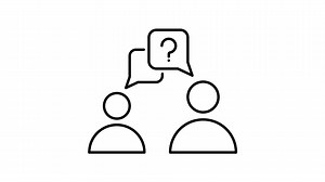 Download question outline icon animation. transparent background for free