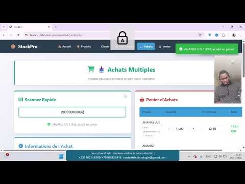Système de Gestion stock complète avec scan code barre