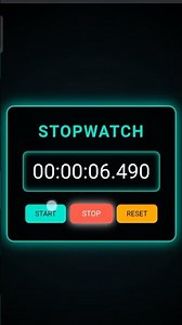 How To Create Modern Stopwatch Using JavaScript | Make #HTML #CSS #coder #Short #youtubeshorts