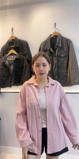Pink denim jacket ❣️#denimjacket #fyp new arrival po #jacket #ootd #fashion