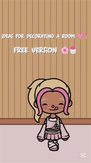 Room decorating ideas(free version)🩷🌷🌸🍧#tocaboca#tocaadventure#tocalifeworld #tocalife #viral #toca