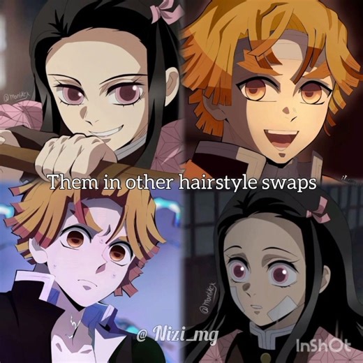 Them in other hairstyle swaps 😩✨ #demonslayer #knyedits #kny #animeedit
