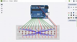 Arduino UNO LED Array Circuit Simulation Tutorial