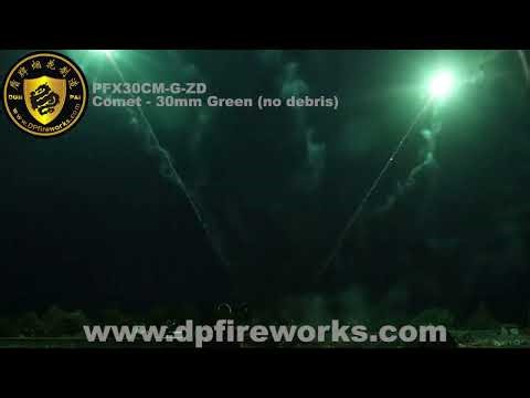 Comet - 30mm Green (no debris) PFX30CM-G-ZD - DunPai Fireworks 1.4G Professional Products