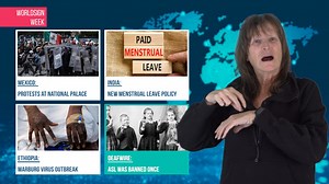 1.7K views · 46 reactions | WorldSign Week | 19 NOVEMBER 2025 WorldSign Week - What’s new? MEXICO: Protests at National Palace INDIA: New Menstrual Leave Policy ETHIOPIA: Marburg Virus Outbreak DEAFWIRE: ASL Was Banned Once Visit www.h3world.tv for more shows and news! #H3WorldTV #Deaf #WorldSignWeek #InternationalSign #SignLanguage | H3 World TV | Facebook