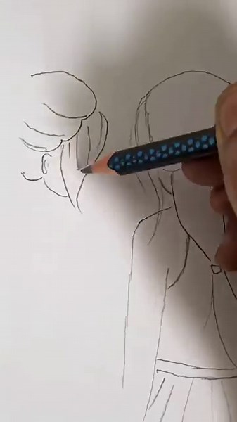 How to Draw Two Best Friends | Easy Pencil Sketch Step by Step #shorts #shortsfeed