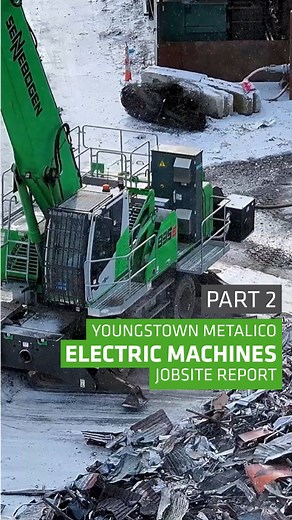 7.4K views · 115 reactions | Can an electric machine go mobile? You bet!  Metalico Youngstown's Electric 835E is backed by 480v fixed to a shuttoff box with a cable spool to move around the yard.  Need more movement than a cable spool? No sweat, they also have diesel pony motor so the machine can move from plugin point to plugin point  | Sennebogen - Americas | Facebook