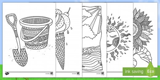 Summer Mindfulness Colouring Pages