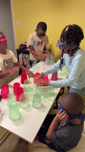 Cup stacking challenge #funny #Happy #staking #challenge