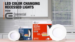 Select five color temps in one light with Commercial Electric retrofit recessed trims. | The Home Depot