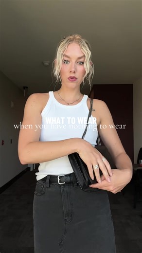 Outfit Inspiration: Black Skirt with White Top