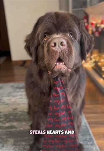 Adorable Newfoundland Dog Stealing Hearts and Shoes