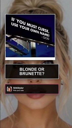 Blonde vs Brunette Hair Test