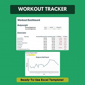 Digital Workout Tracker Fitness Spreadsheet Template Download Gym Program Strength Training Progress Tracker Workout Log Routine Fitness - Etsy UK