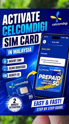 How to activate CelcomDigi SIM card in Malaysia (2026)