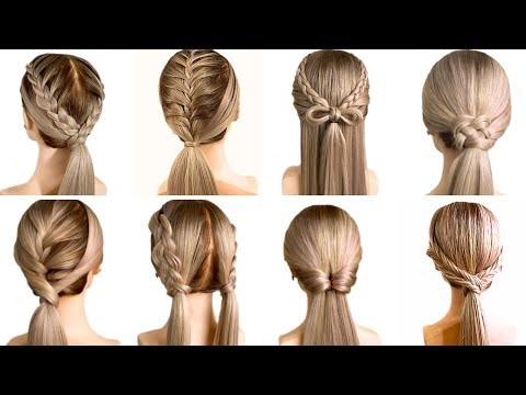 8 Trendy Braided Ponytails | Ponytail & Braid Ideas | Easy Hairstyles for Girls | Long Hair Tutorial