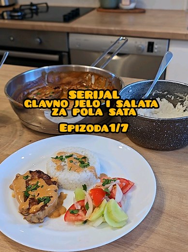 Svinjske šnicle sa sosom i salata za pola sata